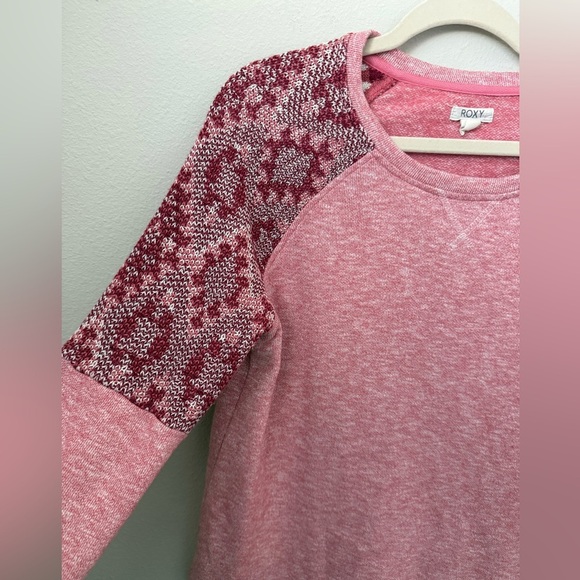 Roxy Heathered Pink Pullover Sweater - Picture 3 of 7